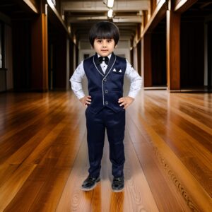 boys 3 picec party wear dress romeo star navy blue