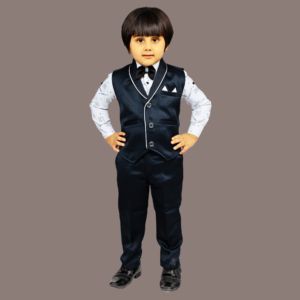 boys 3 picec party wear dress romeo star navy blue