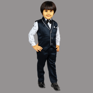 boys 3 picec party wear dress romeo star navy blue