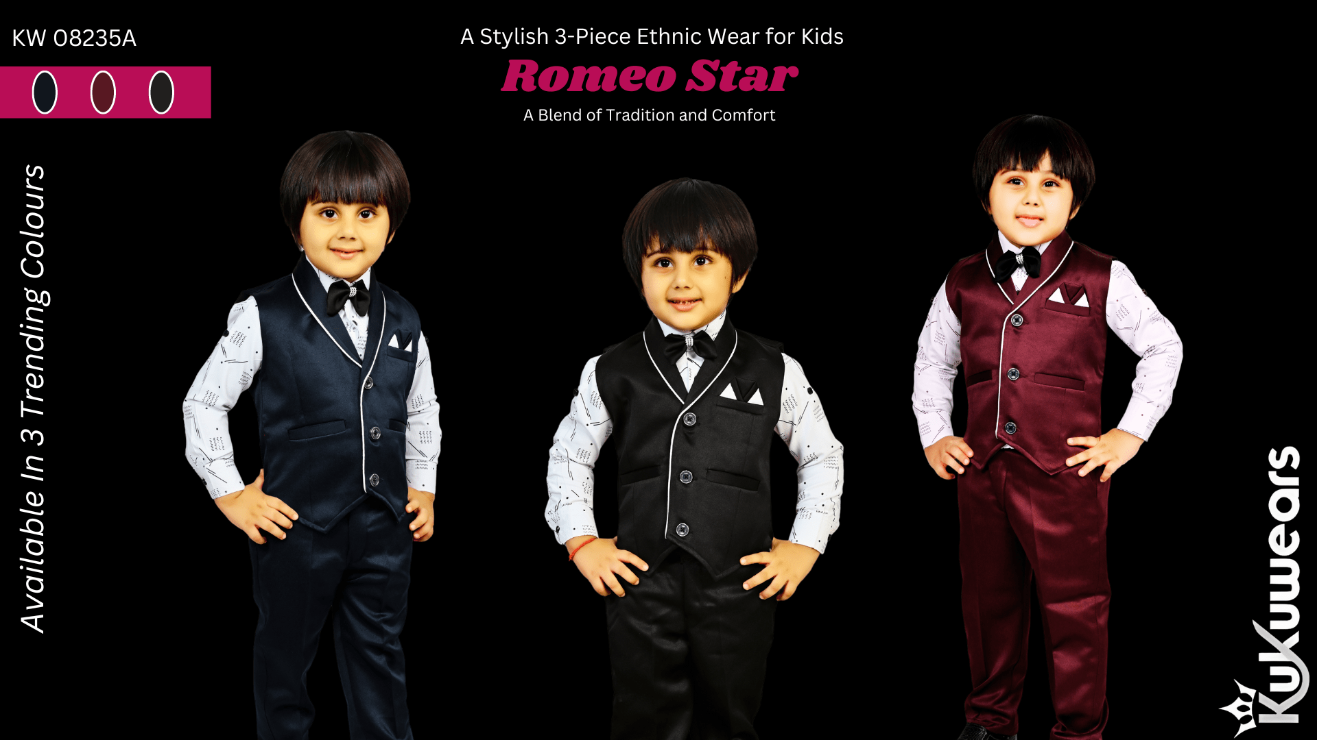 boys 3 piece romeo star wine